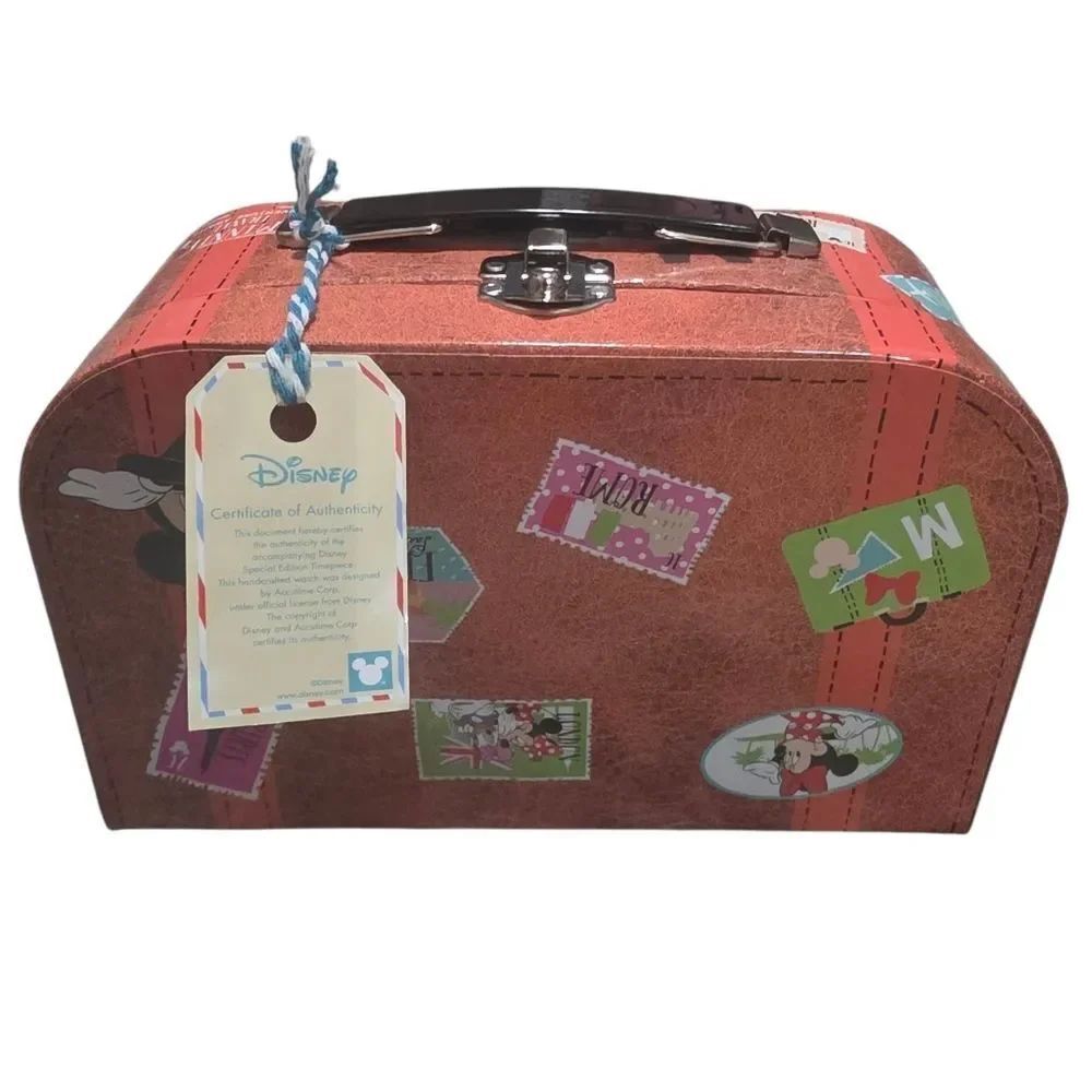 Disney Collectable Tin With Mickey & Minnie Mouse Watch